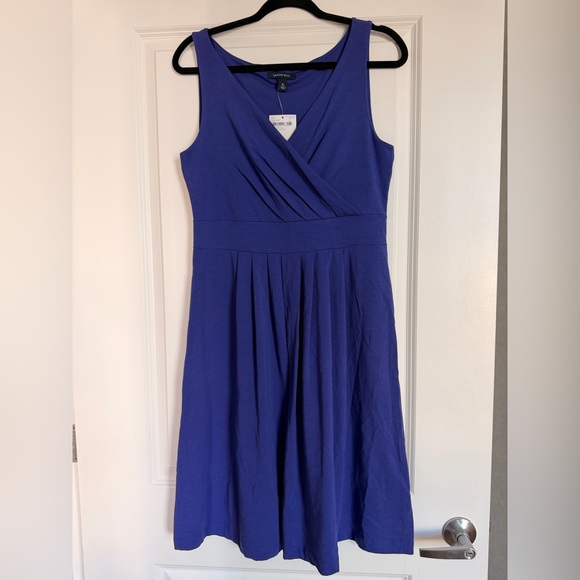 Lands End Women’s Purple Sleeveless Flare Dress - Picture 2 of 9
